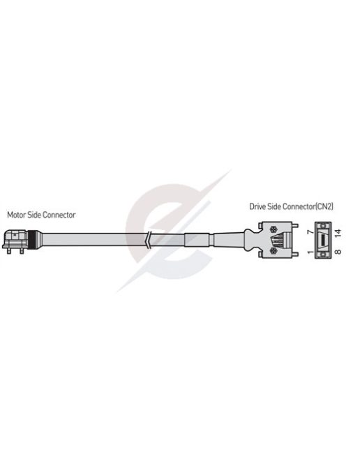 APCS-EF03ES - Enkóder kábel 3m flexibilis FAL,FBL,FCL