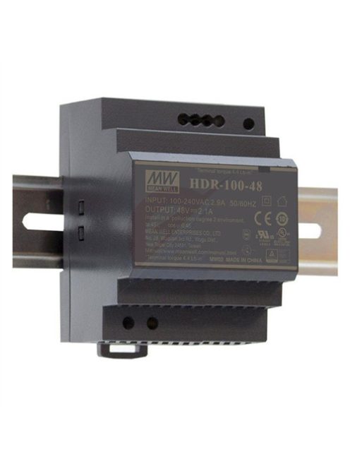 HDR-100-12N Mean Well Tápegység Sínre szerelhető DC 12V, 7,5A, 90W, 85-264VAC, 120-370VDC