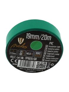 Szigetelőszalag PVC 19mm/20m zöld  - TP1920/GR