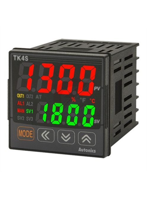 TK4S-B4RR - Hőm.szabályozó LCD kijelző 100-240VAC 48x48mm 2db Relé kim. A1+A2+RS485 IP65